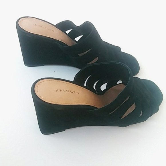 NWD Halogen Annabelle Suede Wedge Slide - Picture 1 of 5